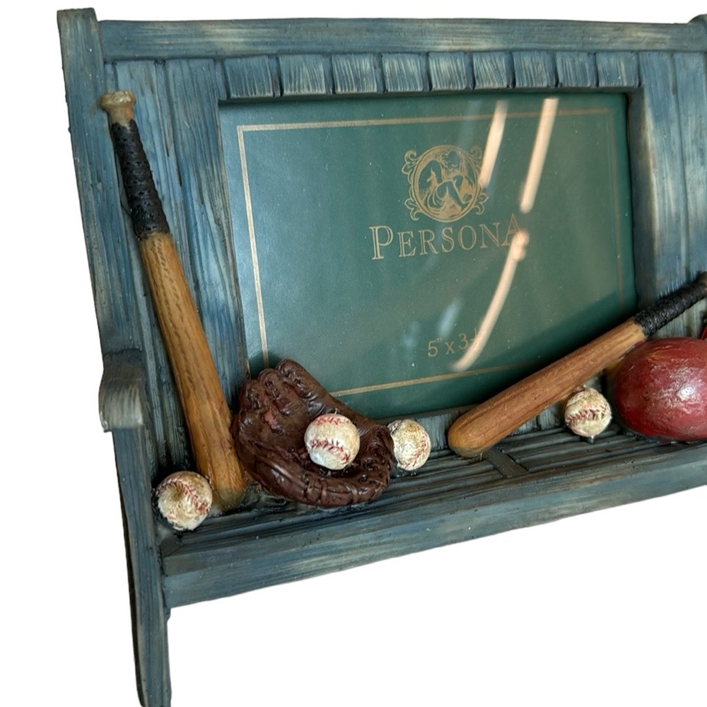 Picture Frame, Baseball Motif, Carved Wood Relief, Baseball Nostalgia New in …